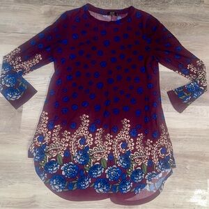 Elegant Floral Long Sleeve Dress